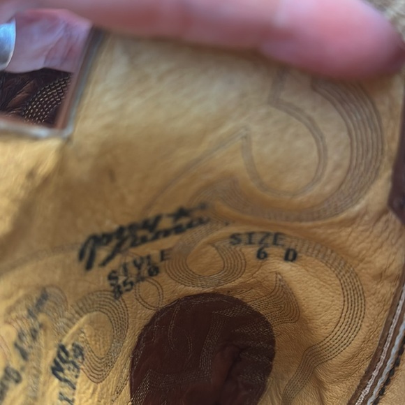 Vintage Tony Lama Exotic Mens Lizard Cowboy Western Boots style 8540 size 6D - Picture 7 of 7